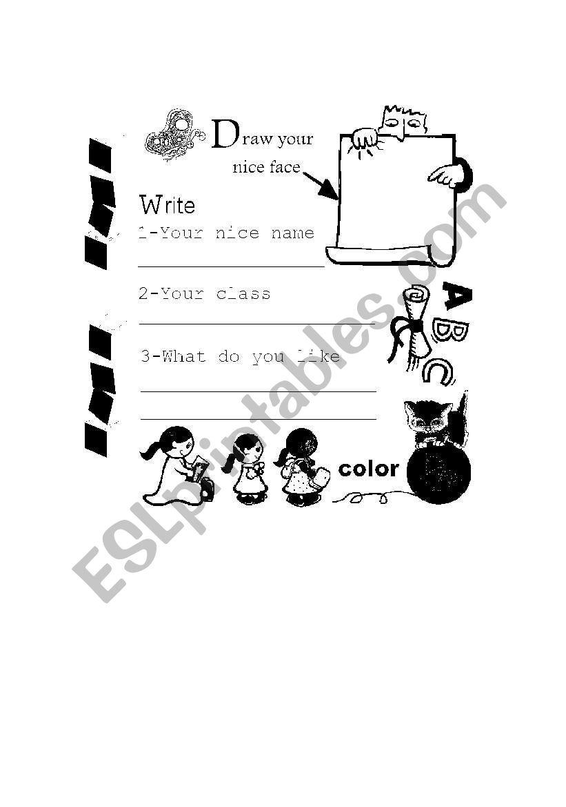 introduce yourself worksheet