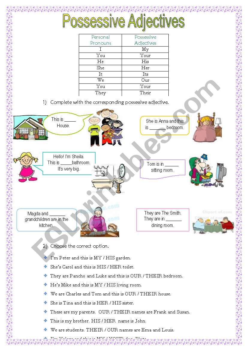 Possessive Adjectives worksheet