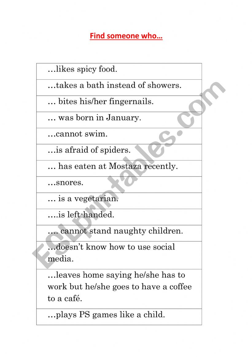 icebreaker worksheet