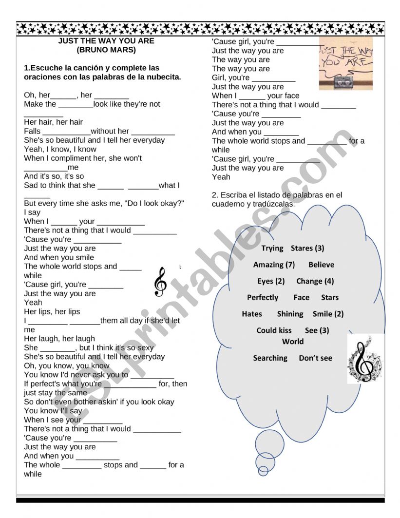 listening activity  worksheet