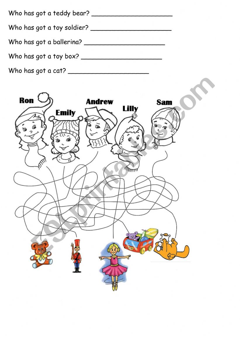 Spotlight 2. My toys worksheet