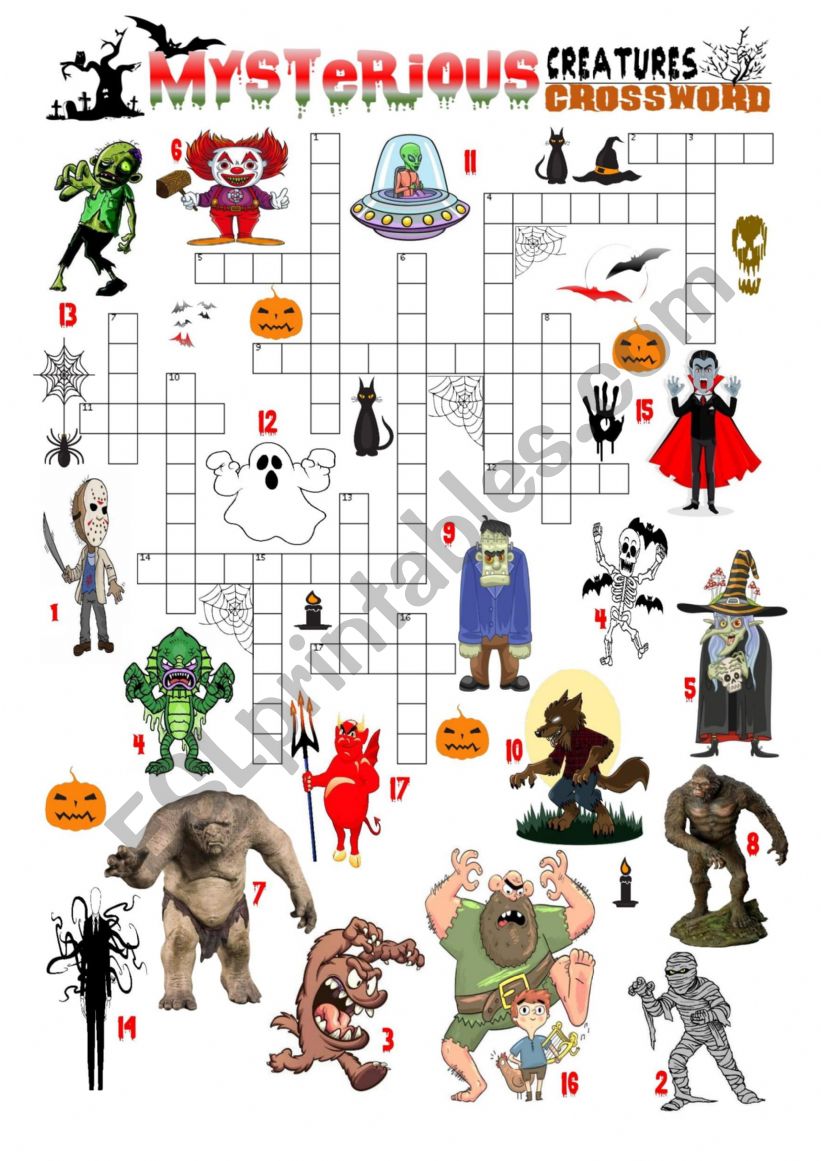 Mysterious Creatures Crossword