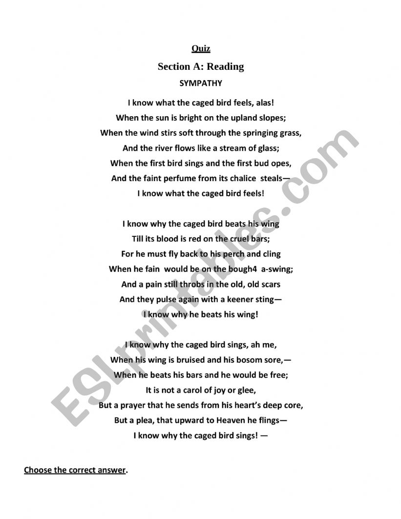Quiz worksheet