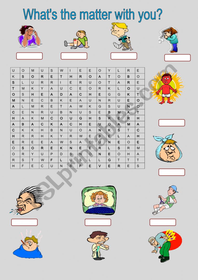 illnesses worksheet