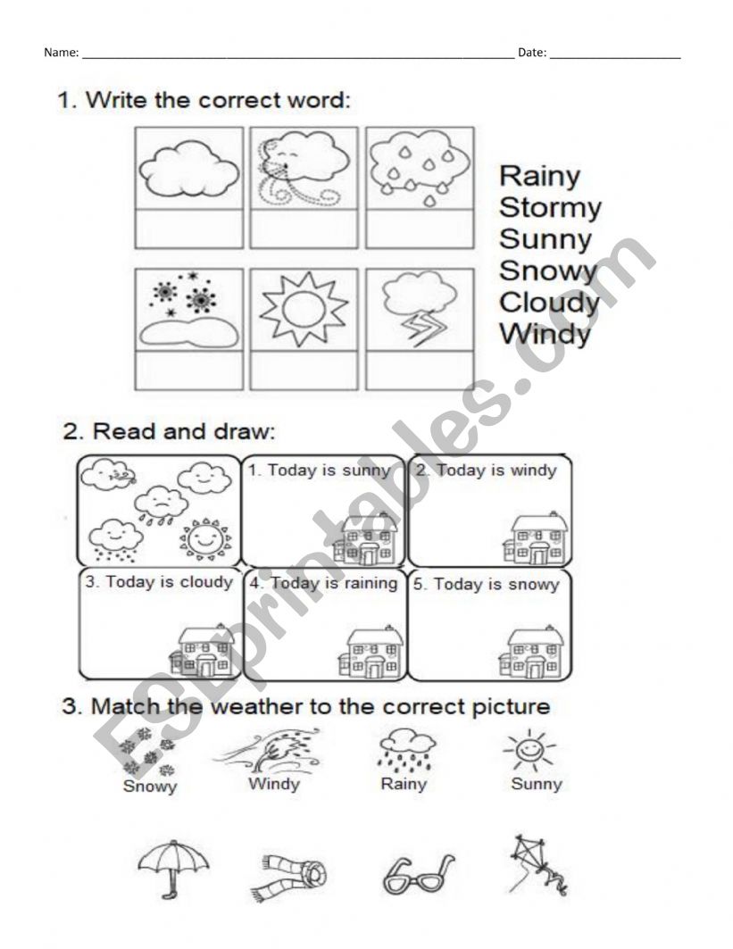 Wheater worksheet