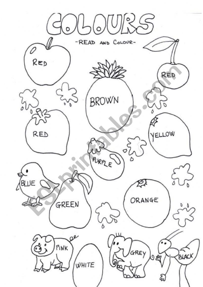 Learn the colours worksheet