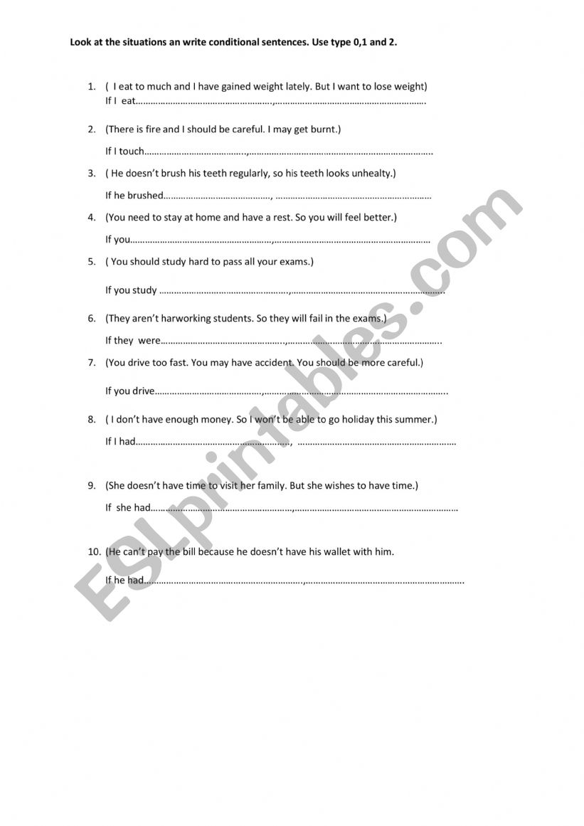 conditional 0,1,2 worksheet