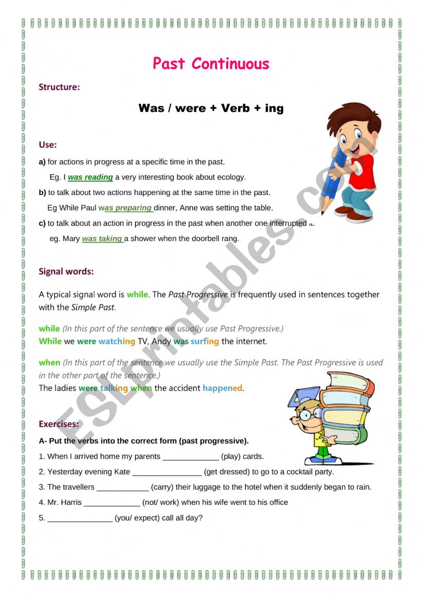 Past Continuous worksheet