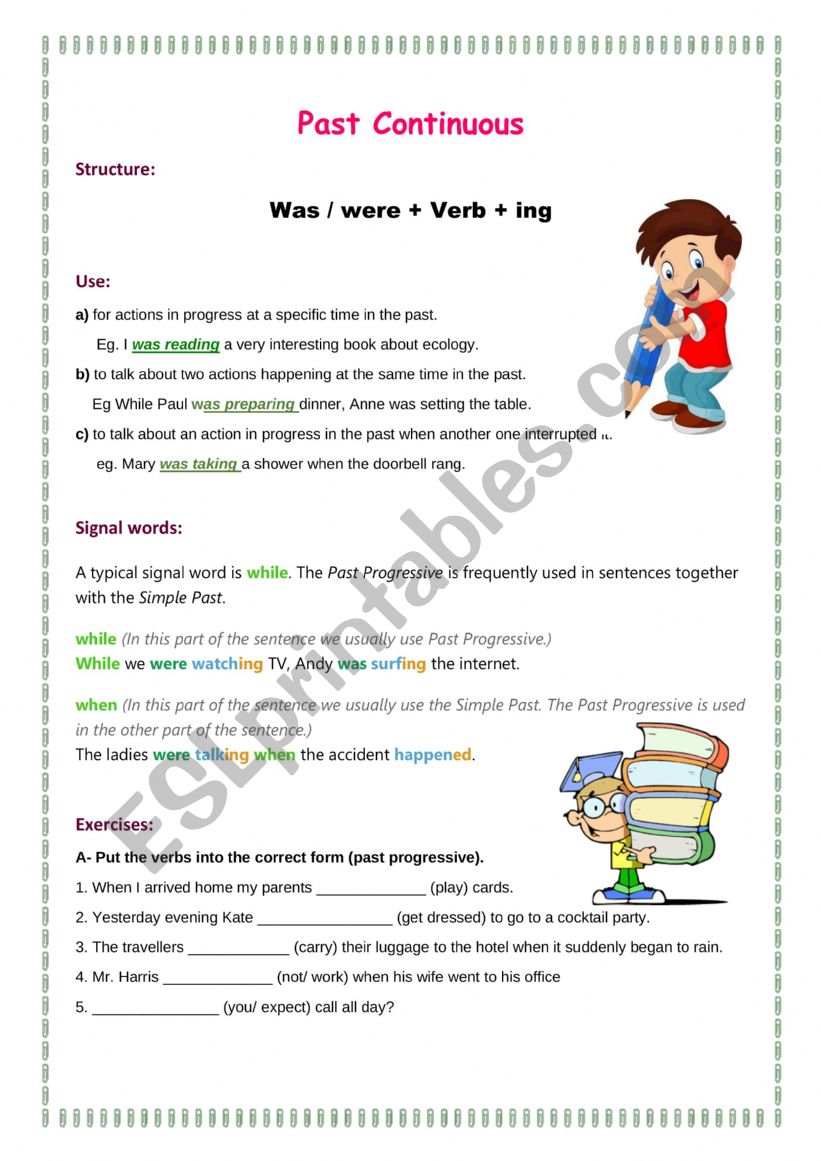 Past Continuous worksheet