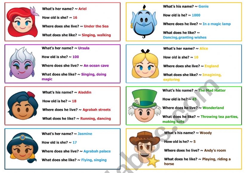 Disney Character Profiles (Part 2)