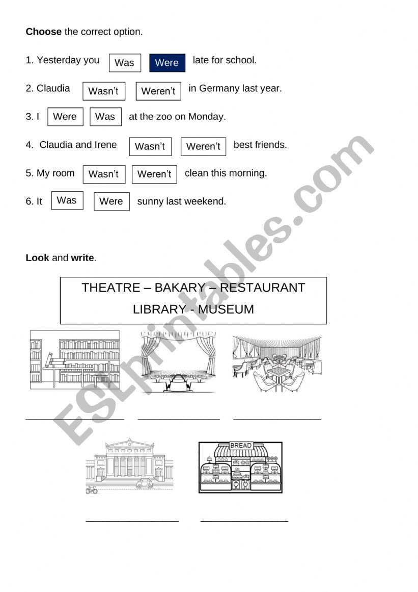 Past and future worksheet