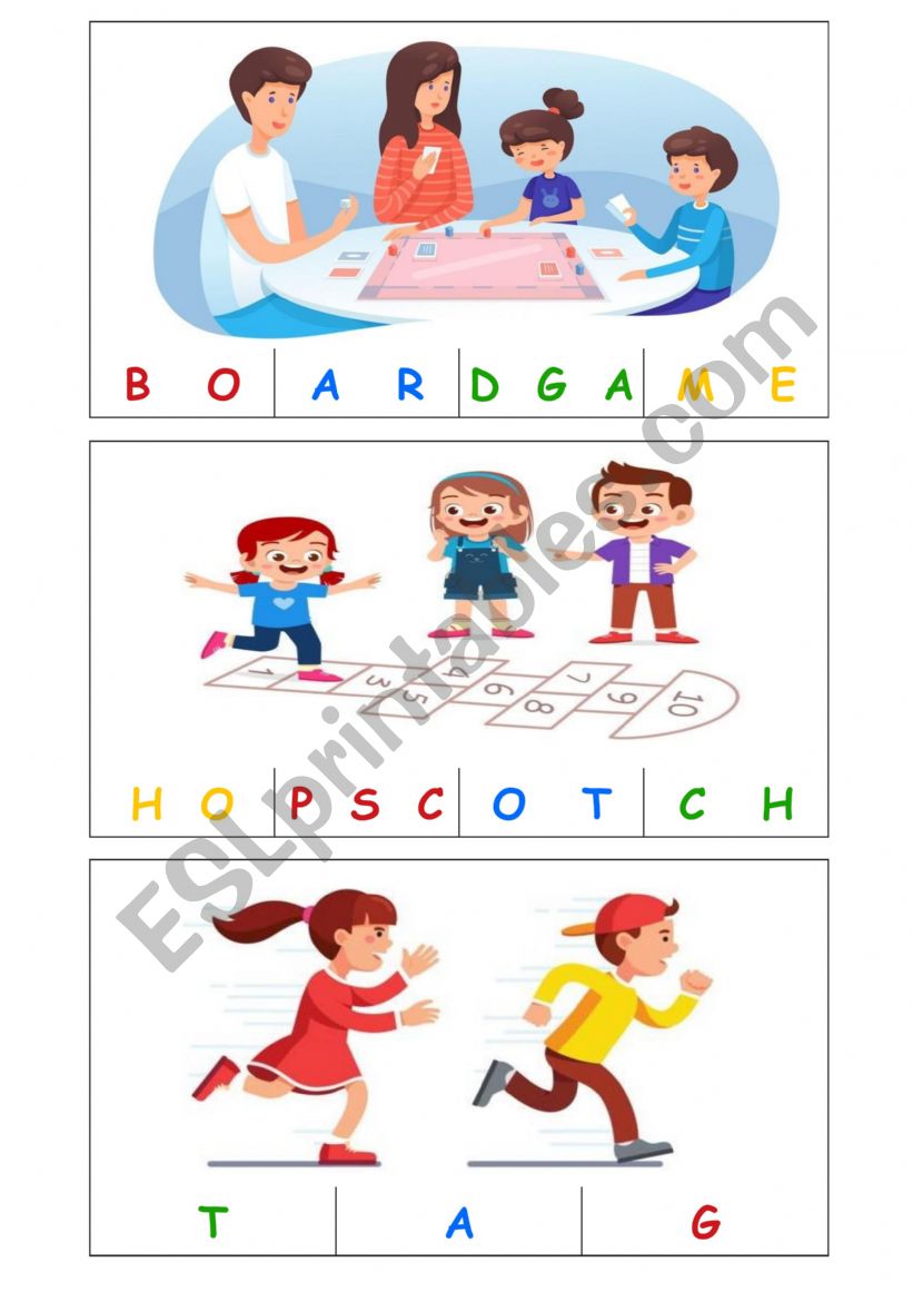Recess Games Jigsaw Puzzle worksheet