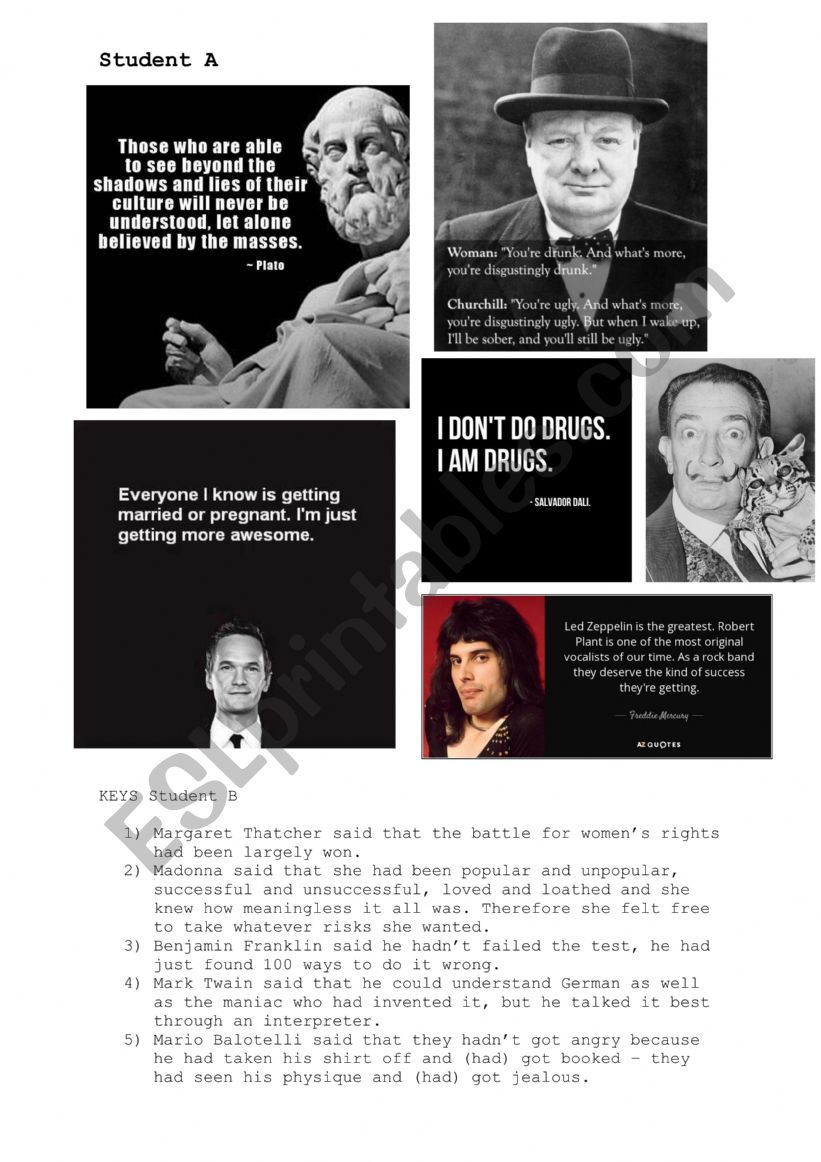 REPORTED QUOTES worksheet