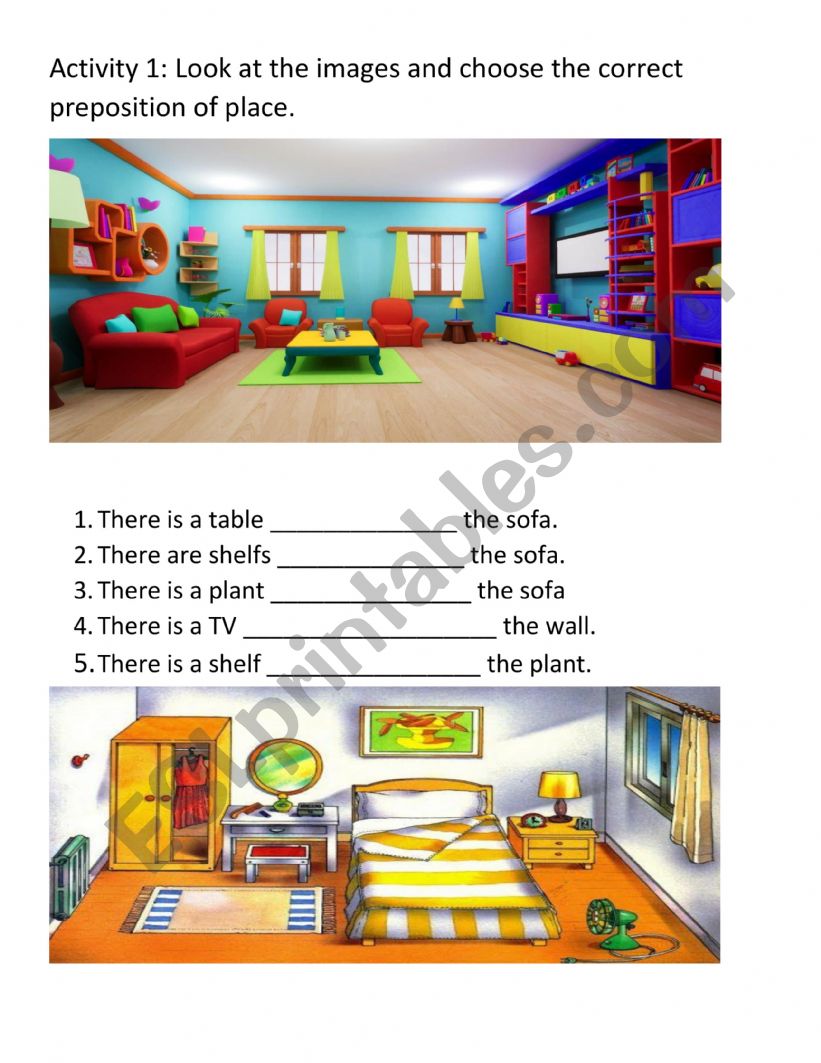 Prepositions of place Practice