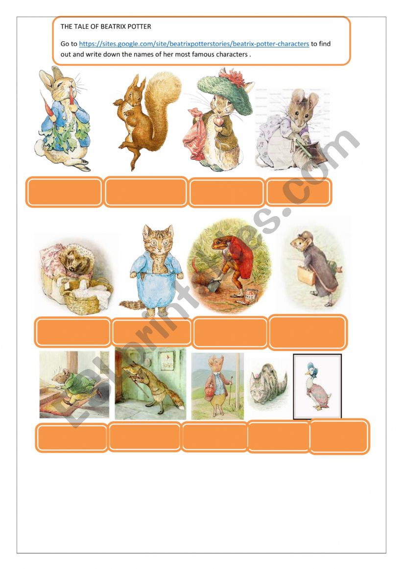 Beatrix Potter and her animal friends