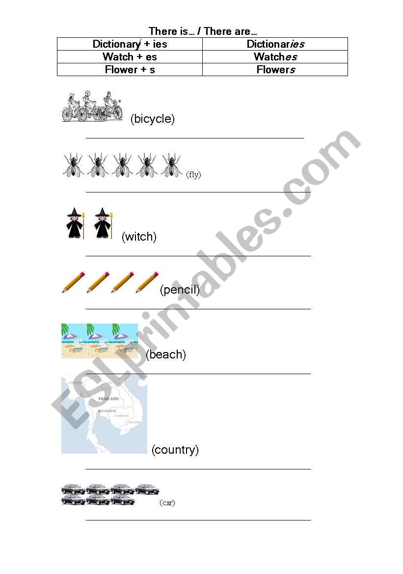 english-worksheets-making-plurals