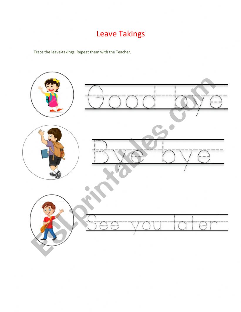 leave takings worksheet
