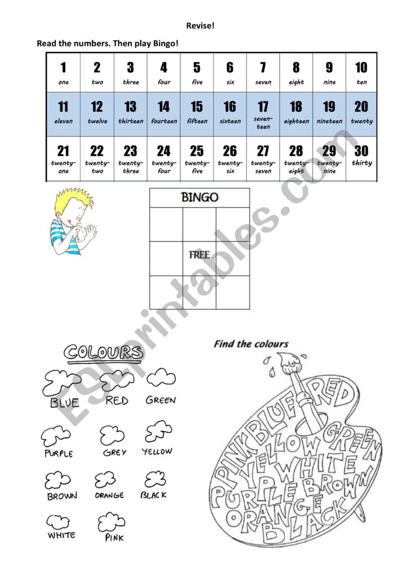 numbers -revision worksheet