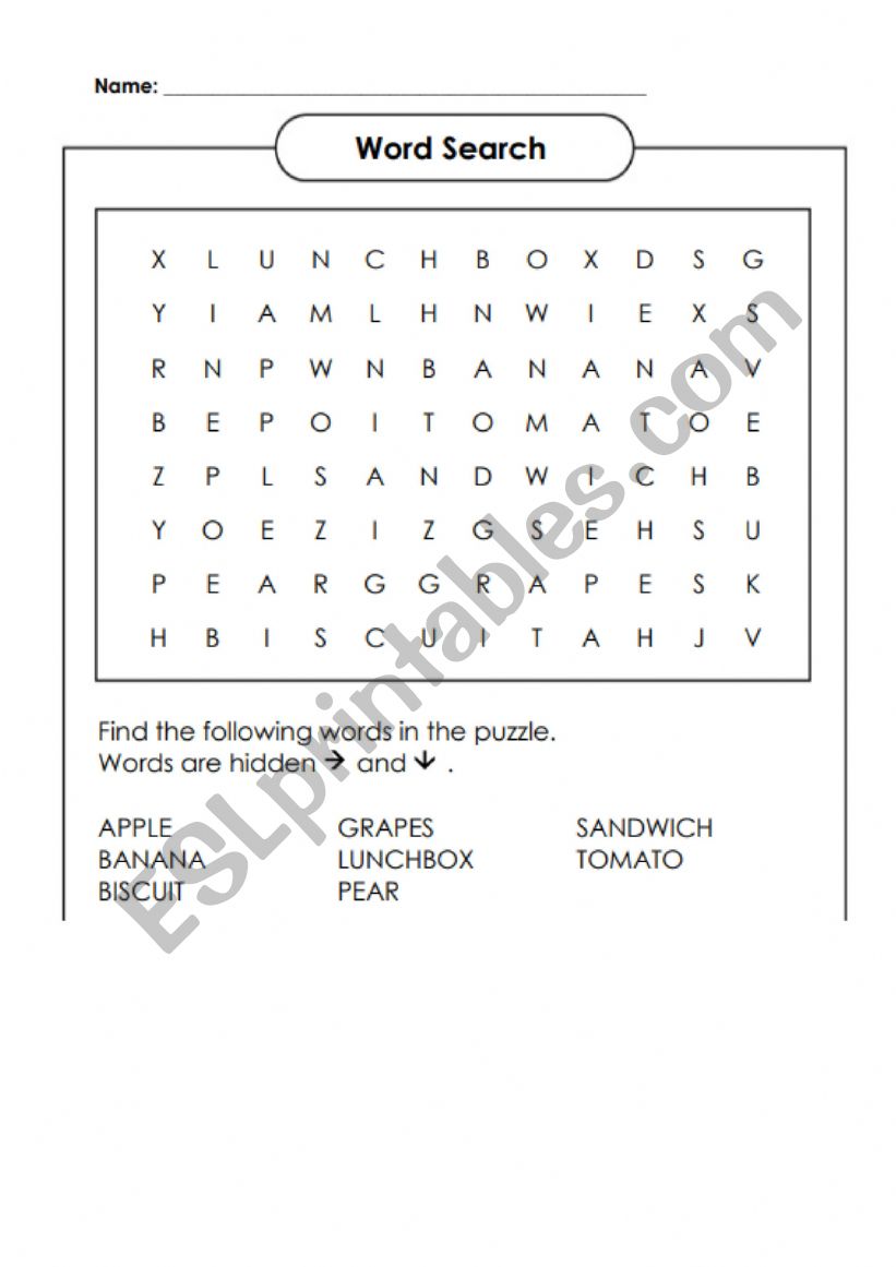 Lunch time wordsearch Family and friends 1