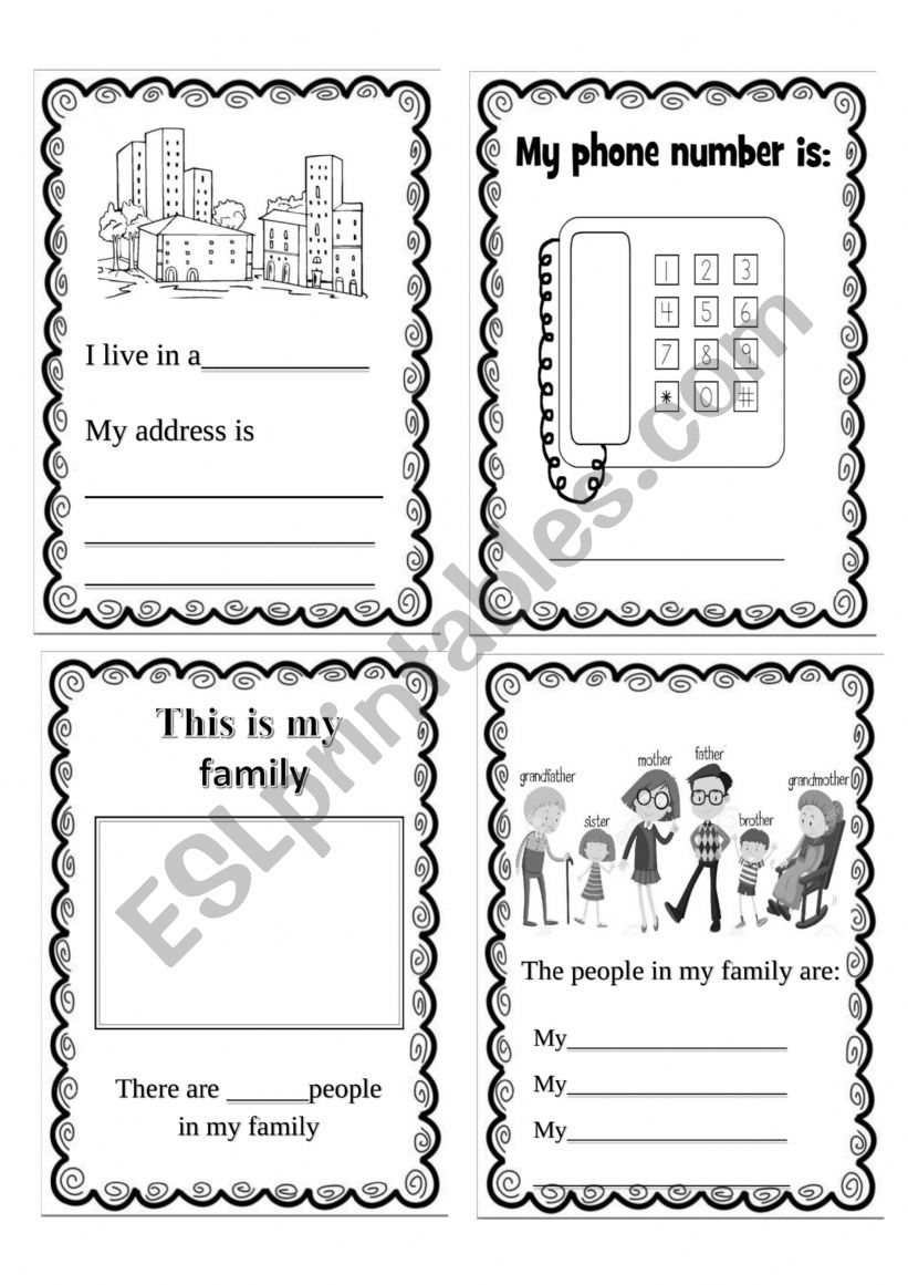 All about me book part 2/6 worksheet