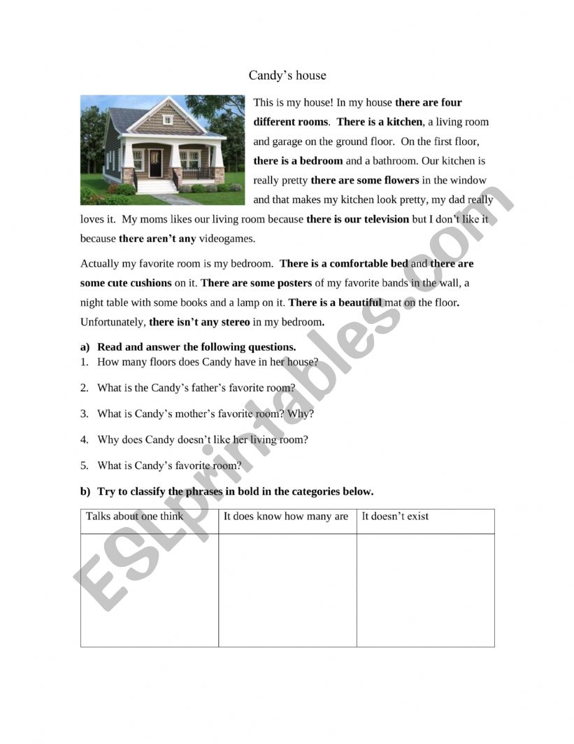 Have/has concioussnes activity with reading comprenhension 