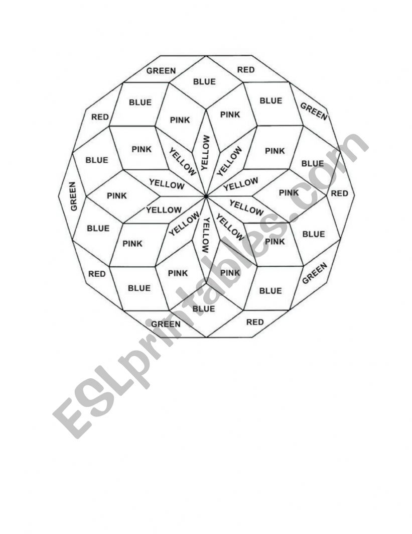 mandala colours worksheet