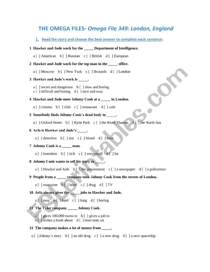 Reading guide Omega files  worksheet