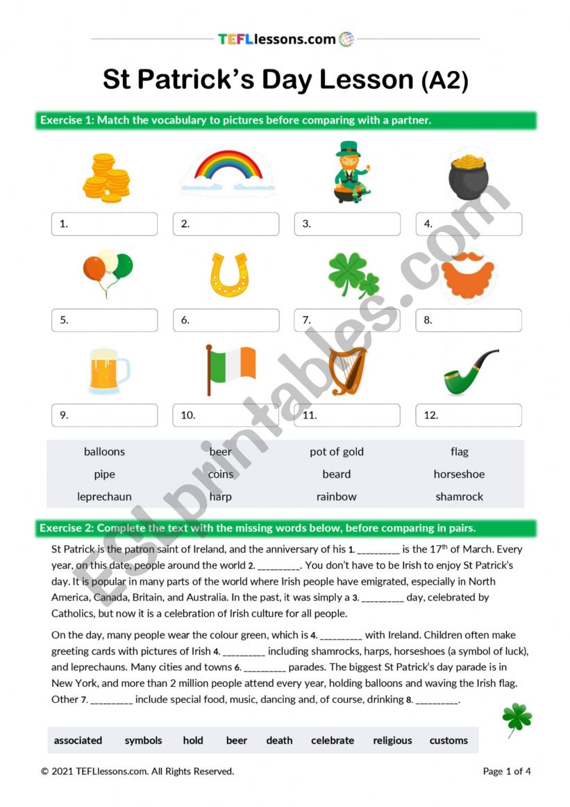 St Patricks Day Lesson (updated)