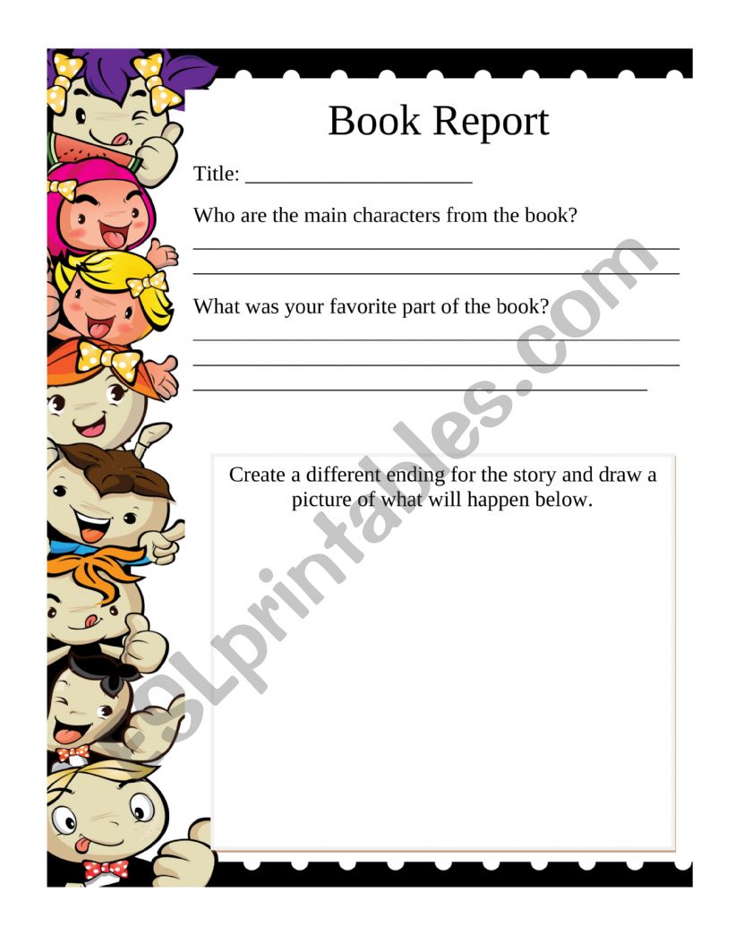 Book Report worksheet