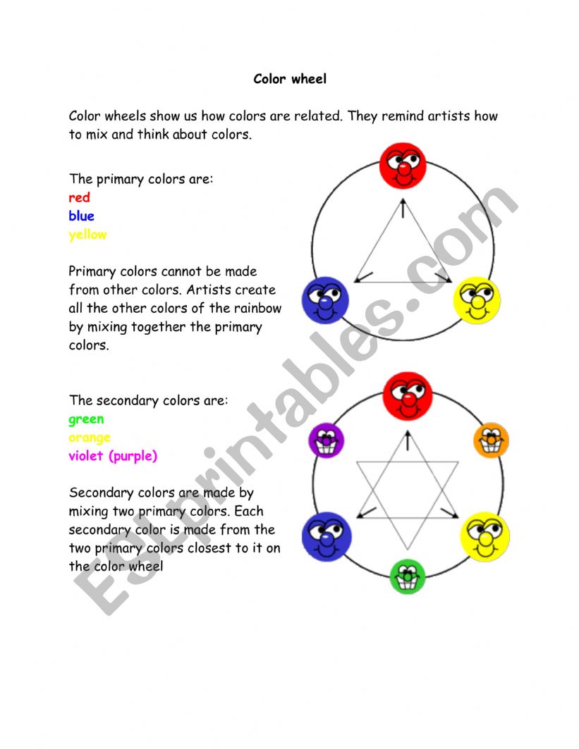 colours worksheet