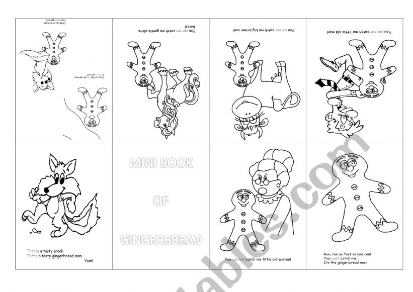 gingerbread minibook worksheet