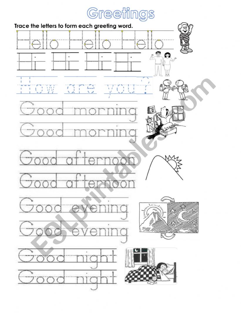 Greetings  worksheet