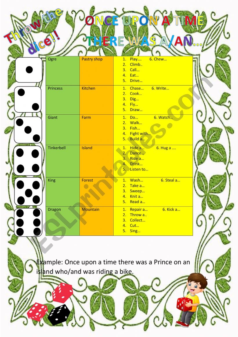 Past Continuous speaking activity