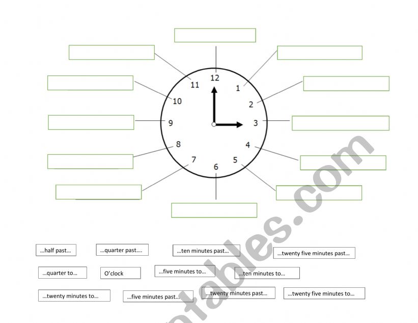 clock worksheet