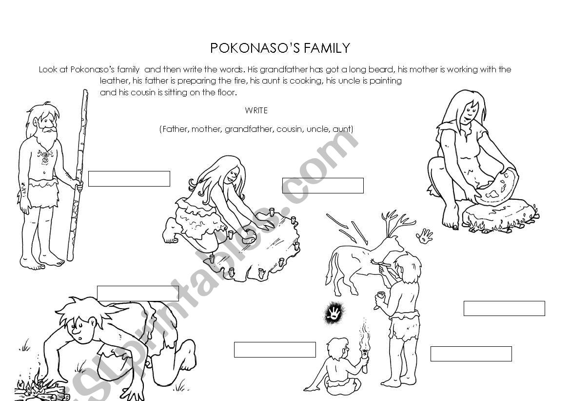 a primitive family worksheet