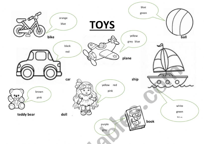TOYS worksheet