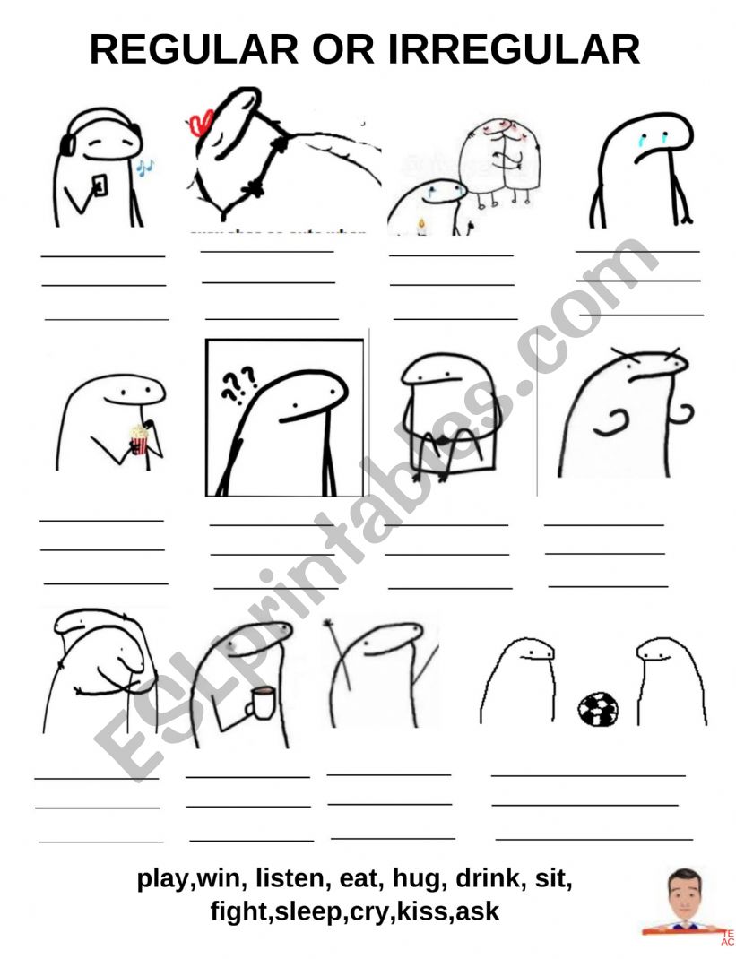 REGULAR OR IRREGULAR worksheet