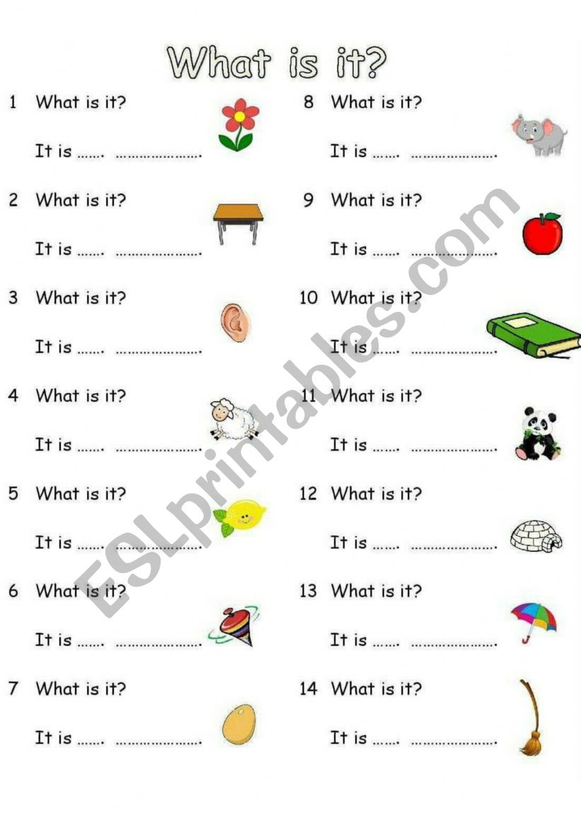 What is it? worksheet