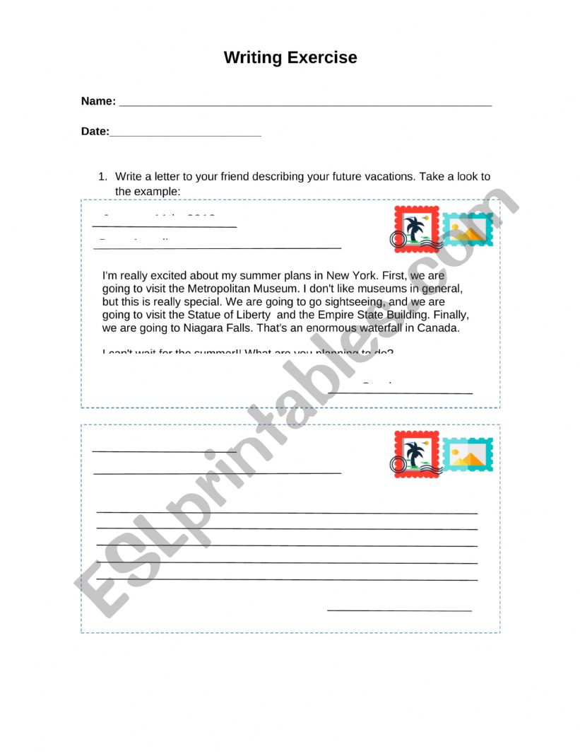 Write a letter - Future Plans 