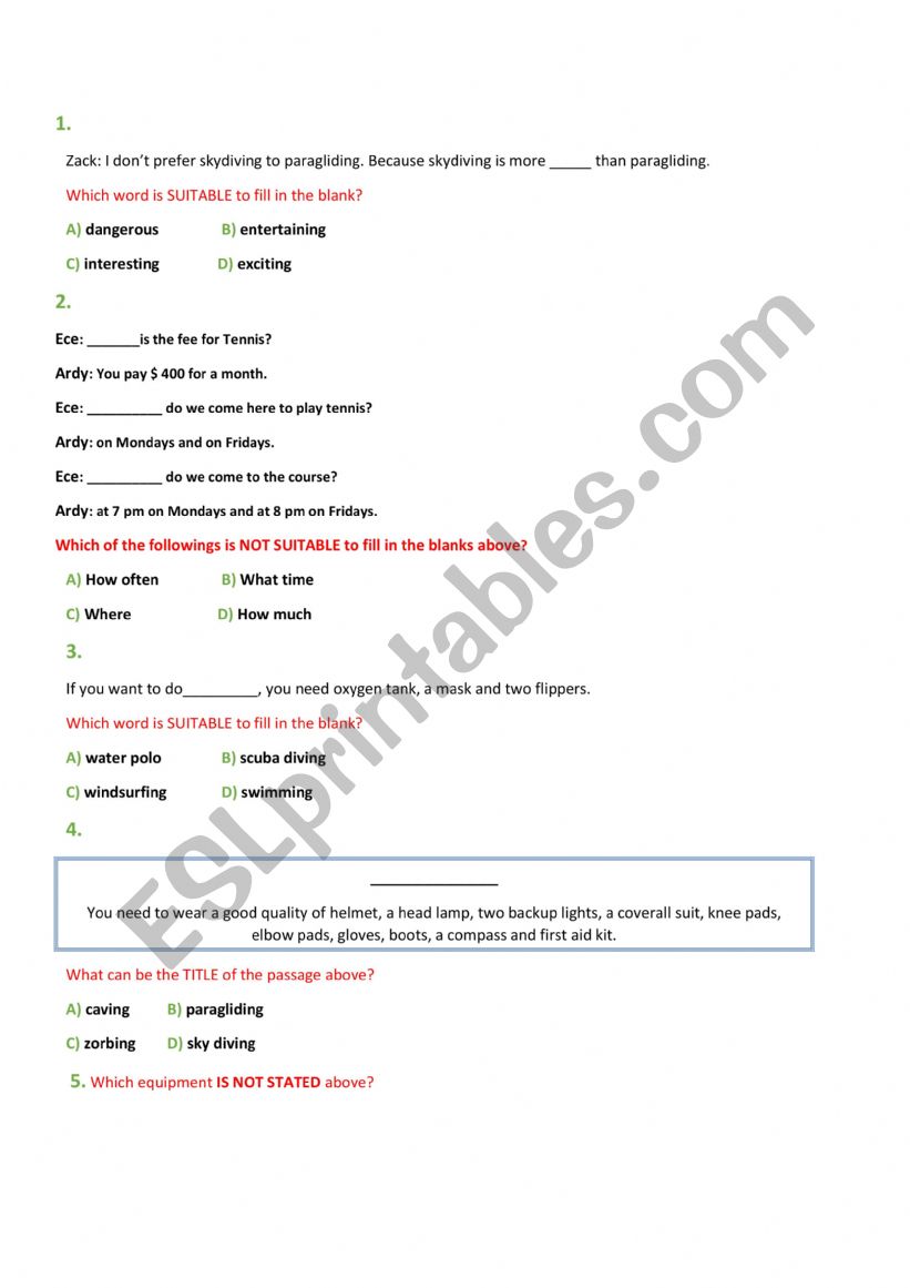 Englishmatik worksheet