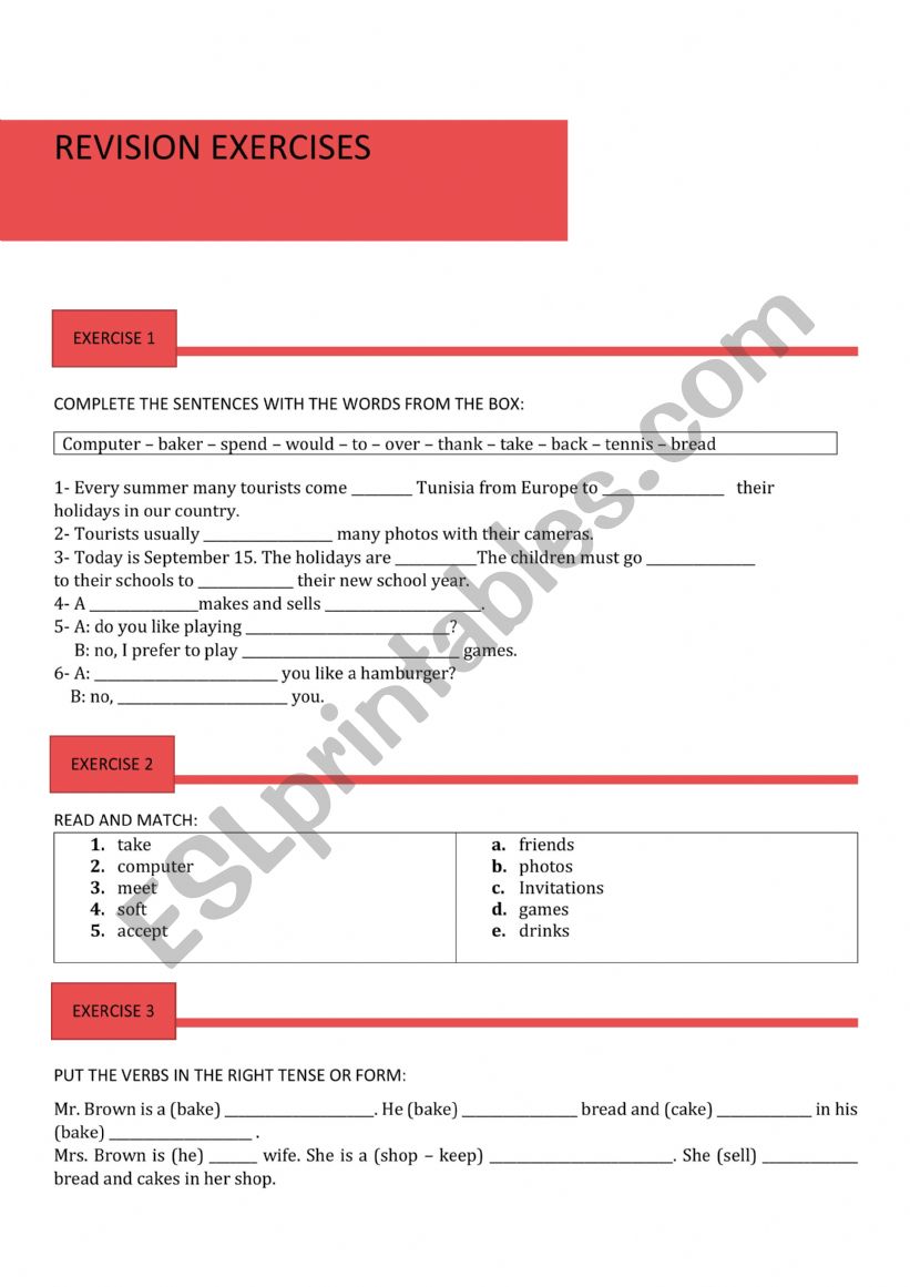 Review worksheet