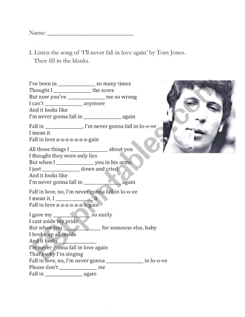I�ll never fall in love again