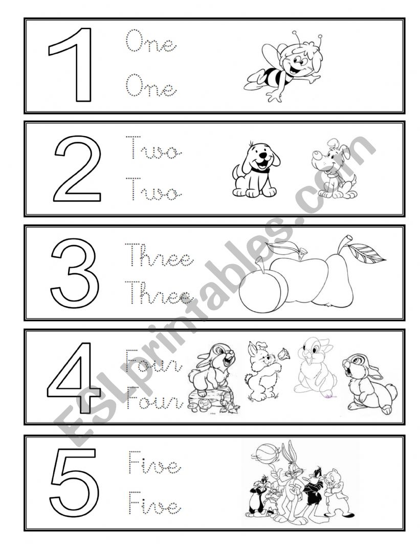 Numbers 1- 10 worksheet