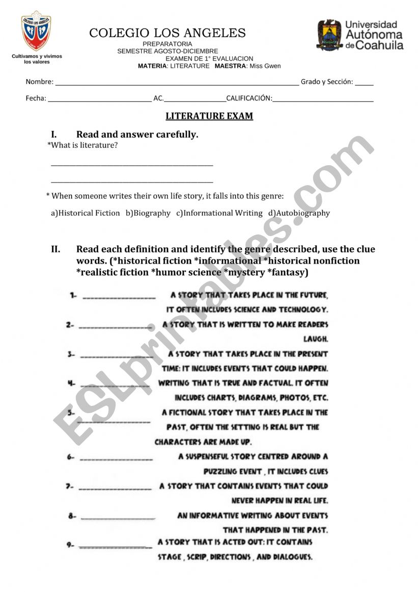 BUSINESS worksheet