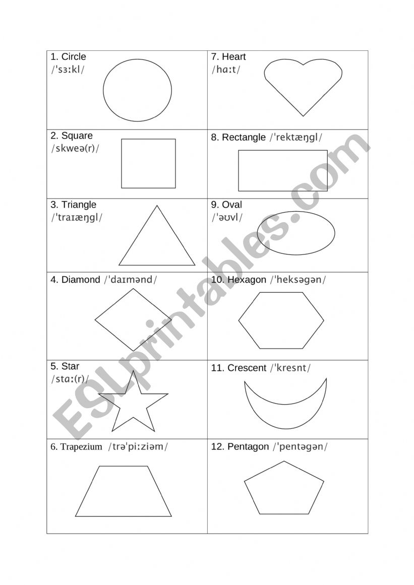 Basic Shapes worksheet