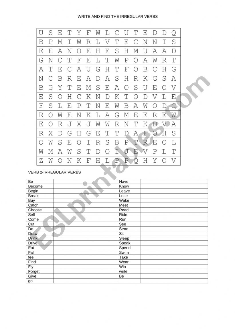 Simple Past Tenzse Puzzle worksheet