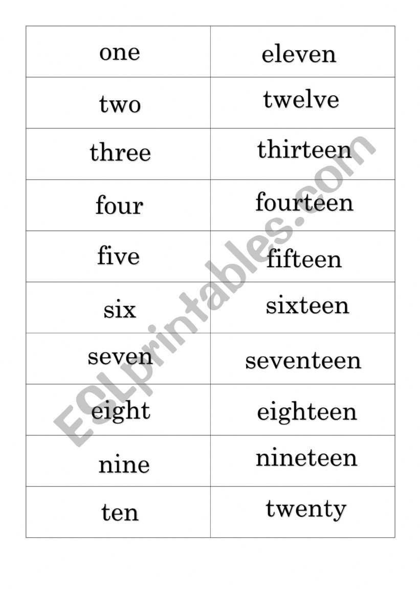 learning numbers worksheet