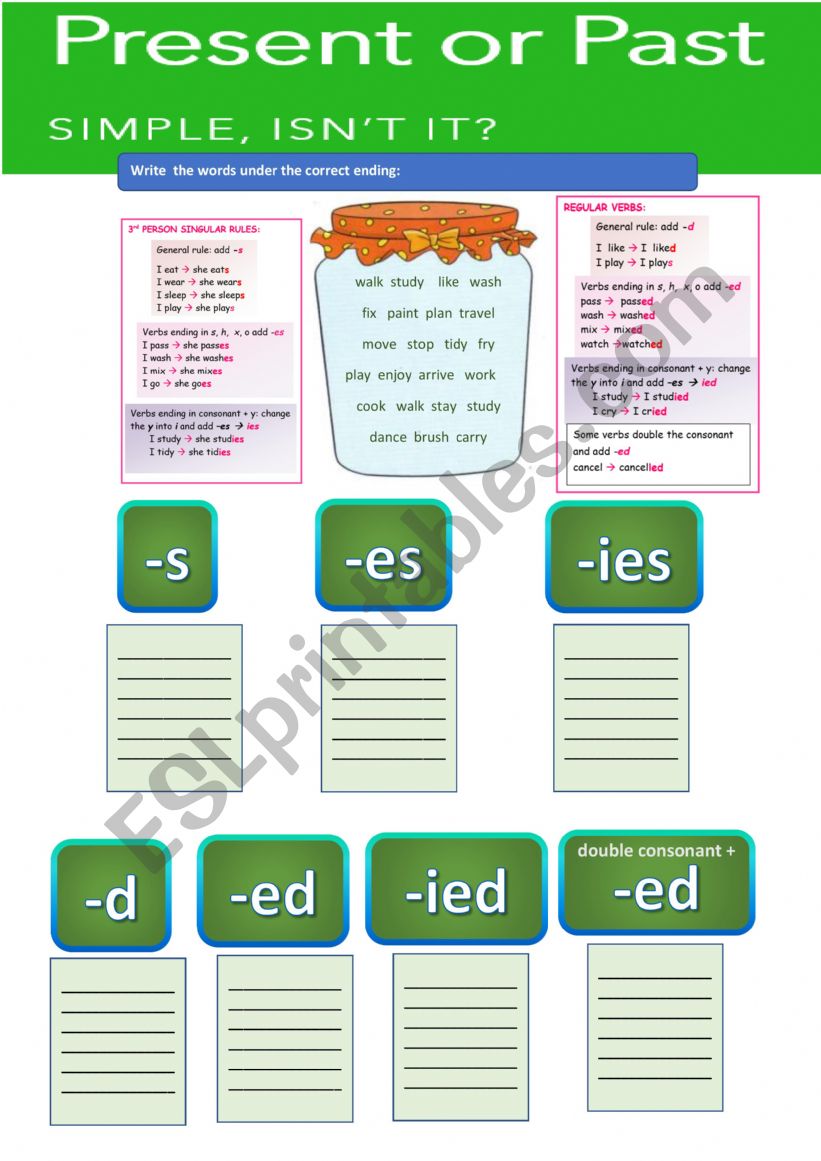 Present and Past (regular) simple, isn�t it?