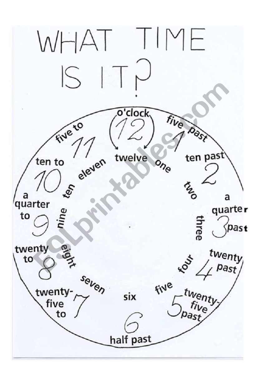 clock worksheet