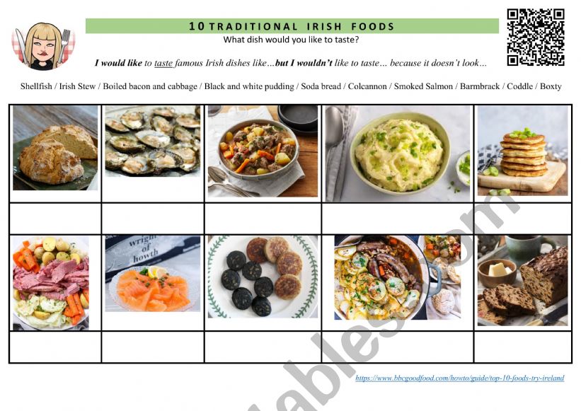 Irish Traditional Food  worksheet